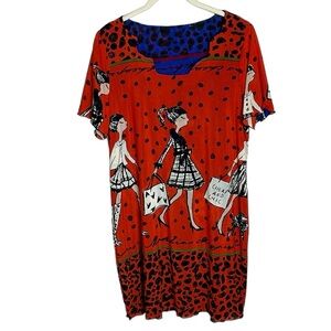 Moschino Cheap and Chic Reversible Polka Dot Leopard Print Dress